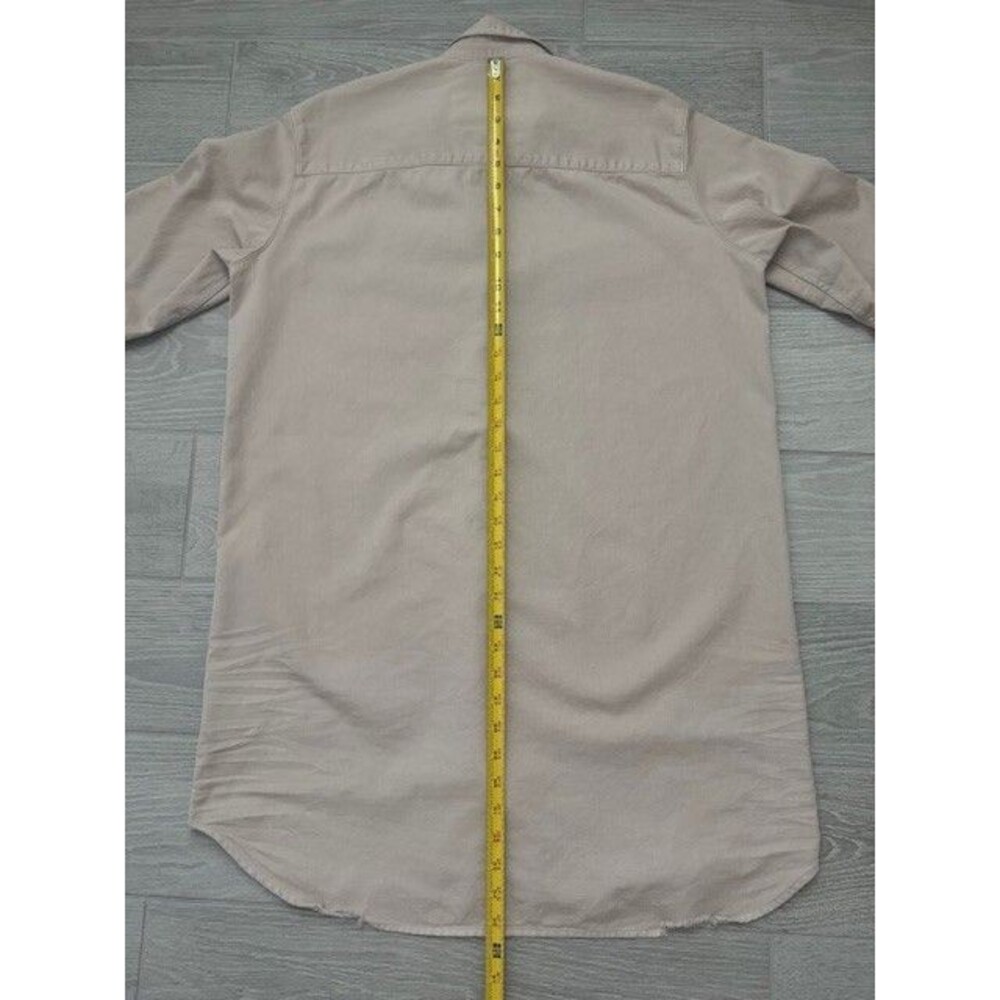 Frank & Eileen Mary Classic Shirtdress Sand Beige Cotton Size Medium Mini Length - Picture 6 of 9